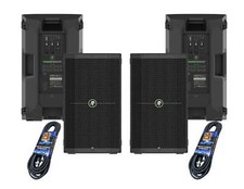 Mackie Pair Thump210XT 1400W 10" Bluetooth Powered Speaker  2 XLR Cables