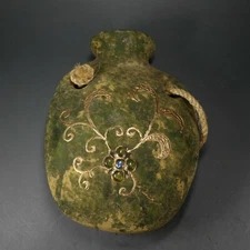  Vintage Stoneware Pottery Art Vase Jug Pitcher with Rope Handle