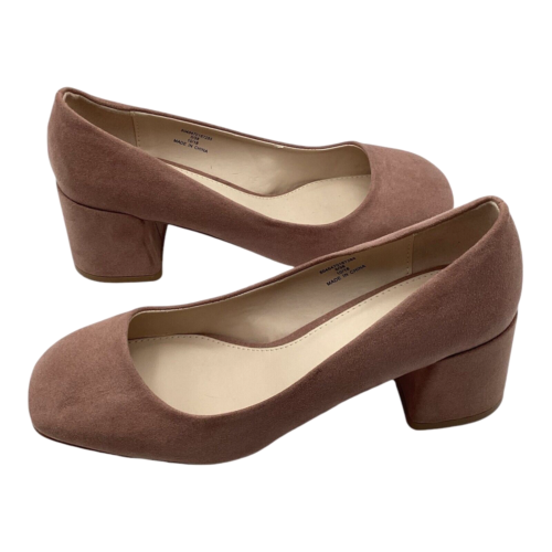 Faith Womens Dusky Pink Faux Suede Mid Heel Wide Fit Court Shoes Size UK 5 New - Picture 3 of 8