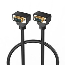 90 Degree VGA Cable 0.5M Down Bend 2 Down Male to Male 15 Pin 1080P