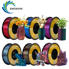 3D Printer Filament 1KG 1.75 mm PLA PETG Silk Triple Colours Rainbow Chromatic