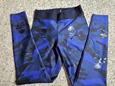 Ultracor Leggings, Blue With Skull And Bones, Excellent Condition!