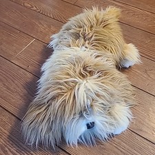 Lindo peluche realista vintage Dakin Lou Rankin Annabelle Shih Tzu perro cachorro
