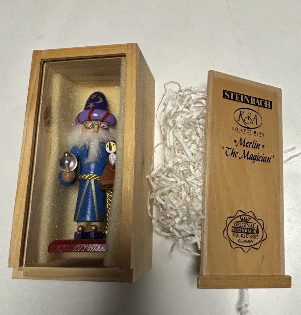 Merlin the Magician Nutcracker Steinbach Limited Edition 006420/15000 W/ Box 6”
Opens in a new windo
