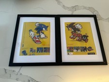 2 Auténticos Enmarcados De Colección 11x14 Sonic Adventure 2 Batalla Nintendo GameCube Ds