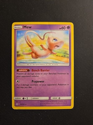 Pokemon TCG Mew 76/214 Sun & Moon Unbroken Bonds Non-Holo Rare Card | eBay Pokemon TCG Mew 76/214 Sun & Moon Unbroken Bonds Non-Holo Rare Card | eBay