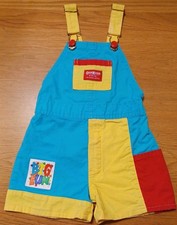 Vintage OshKosh Primary Color Block Shortalls...