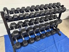 NEW 5  75 lb Dumbbell Set  Rack   Full Commercial Gym Bundle, Home Gym