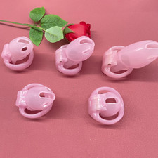 Pink Resin Male Chasity Cage Device Penis Cock Cage BDSM Lockable Adult Sex Toys