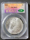 1885 Morgan Silver Dollar CAC MS63 90% US Silver $1 Trader Bea "Bert"