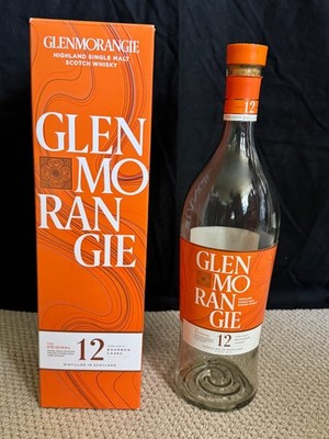 Glenmorangie 12 Jahre Single Malt Scotch Whisky Flasche (leer) & Box - 70cl