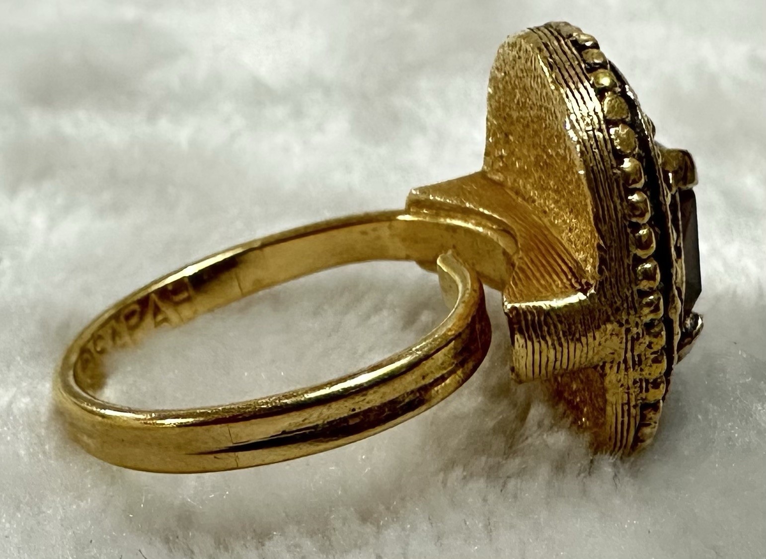 Sarah Coventry Red Ruby Rhinestone Ring  Signed A… - image 3