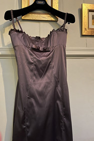 Agent Provocateur Gangster dress L gunmetal satin AP4 new vintage