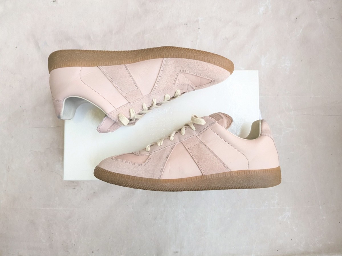 Maison Margiela GAT Sneakers Pink Men 7 40 Suede Leather Low Top 