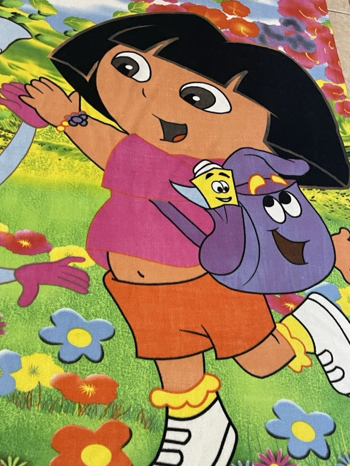Manta micro polar Dora la Exploradora 64x78 tiro ligero grande niño pequeño Foto 2 de 4