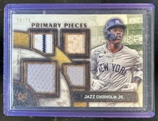 2025 Topps Museum Jazz Chisholm Jr. Primary Pieces Copper Quad Bat Patch #06/75