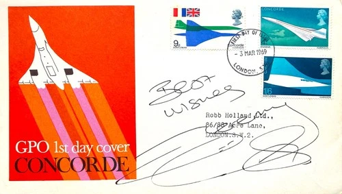 Jeremy Spake, Guaranteed Hand Signed Concorde 1969 FDC -  First Day Cover
