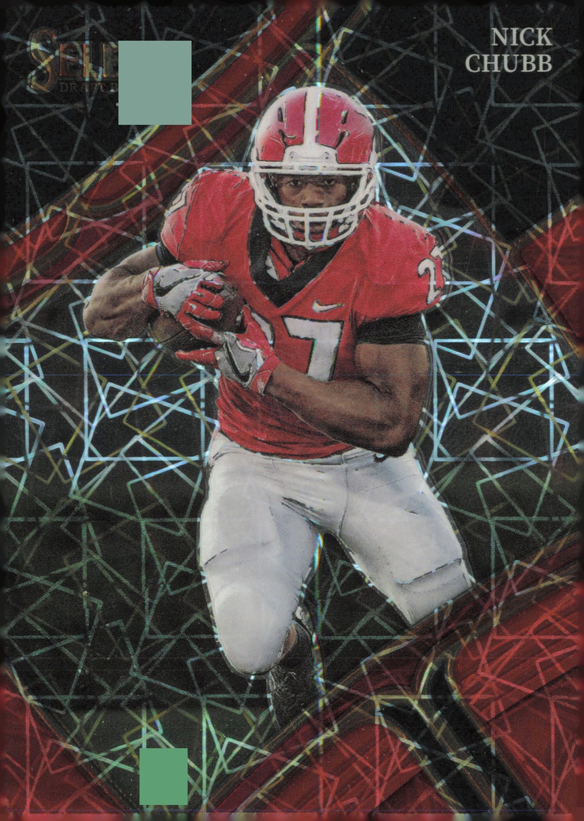 2023 Panini Select Draft Picks #145 Nick Chubb Red Lazer Prizm
