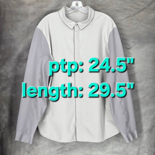 Lululemon Men's XXL Mainstay Hybrid Long Sleeve Hidden Button Shirt Heavyweight - Picture 5 of 5