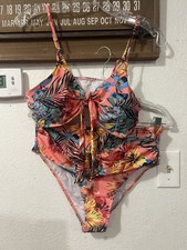 Women  s Tropical Flower Bikini Set Size X-Large 1245 