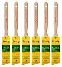 Genuine Purdy 6 Pack Nylox Glide Angular 1-1/2" Paint Brushes 144152215-6PK
