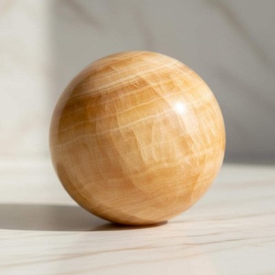 Große Calcit Kugel 14cm 4,9 kg - Edelstein Kristall Mineralien Heilstein Deko