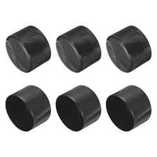 Screw Thread Protectors, 75mm ID Round End Cap Cover Black 6pcs