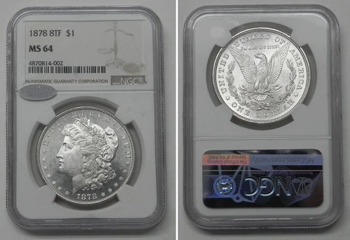 1878 8TF Morgan Dollar, NGC MS64 Littleton Select  #4002