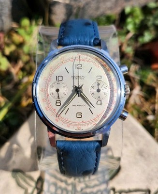 Vtg 1950's Tourneau Chronograph Anguenot Freres Men's 37mm Watch Venus 188 17J!!