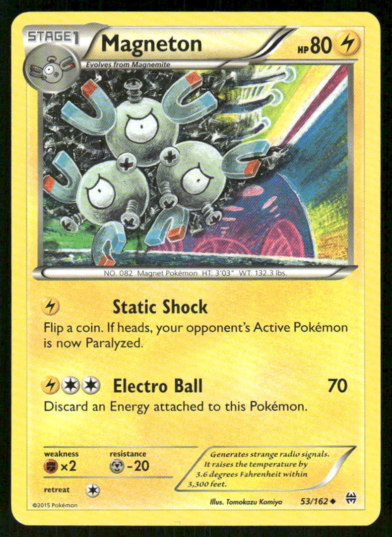Pokemon Magneton BREAKthrough 53/162 UC LP
