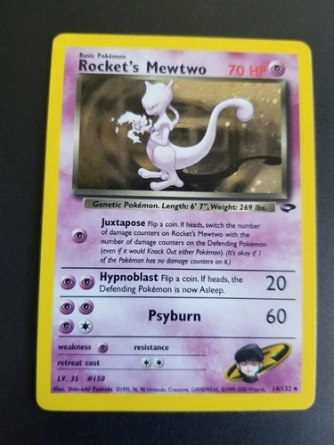 Rocket's Mewtwo 14/132 Pokemon Gym Challenge Holo