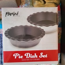 Parini Glazed Non-Stick Stoneware Pie Dish Set