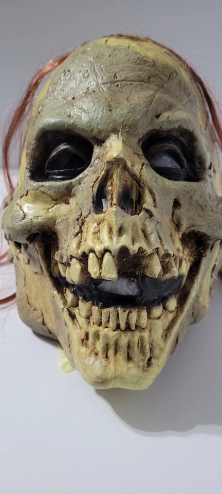 Calavera de la Muerte, Adulto, Velo de Hueso: Máscara Esquelética + Manos Zombie Ish, Juego de Choque Foto 3 de 4