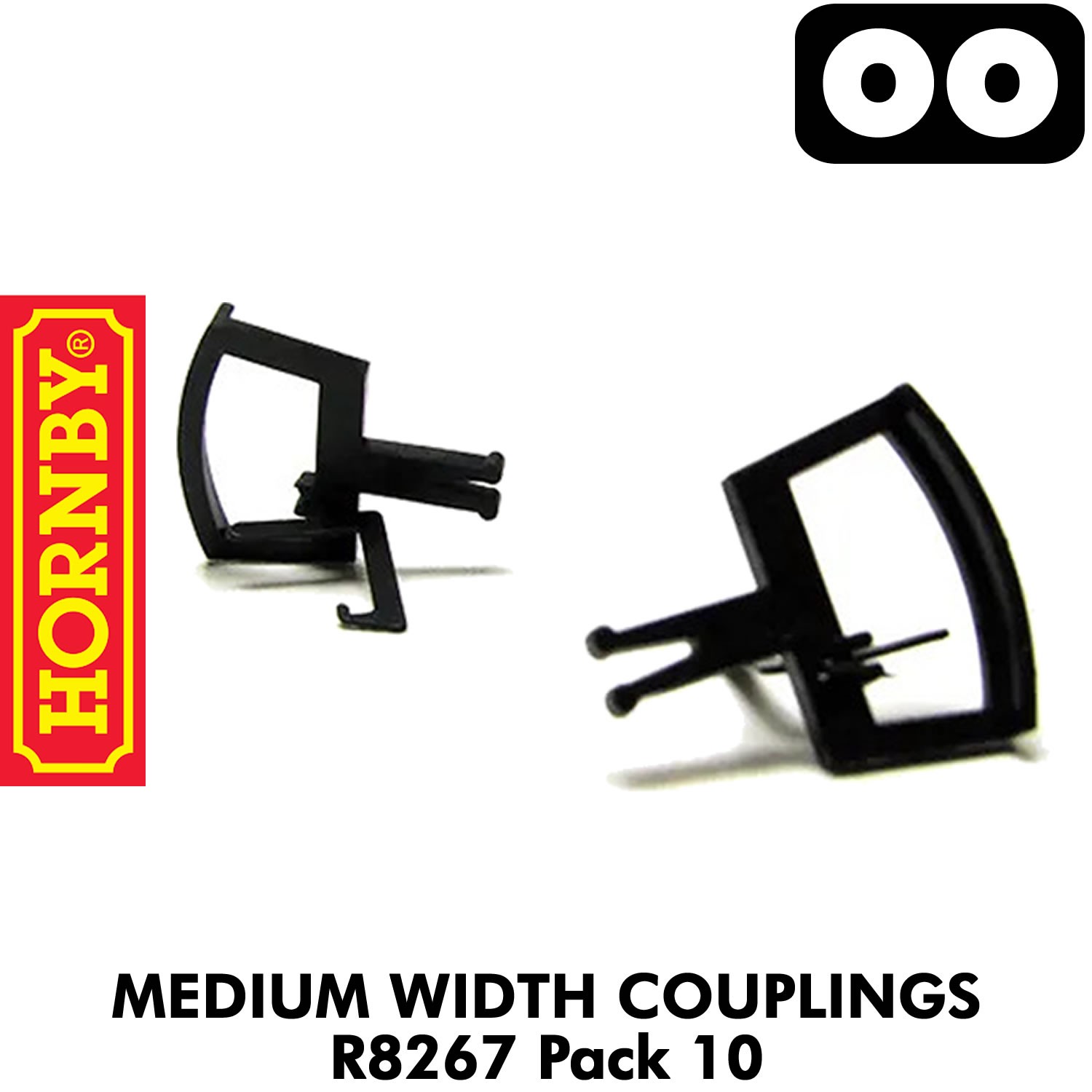 OO gauge COUPLINGS Medium Width Tension Lock type Pack 10 1:76 HORNBY R8267