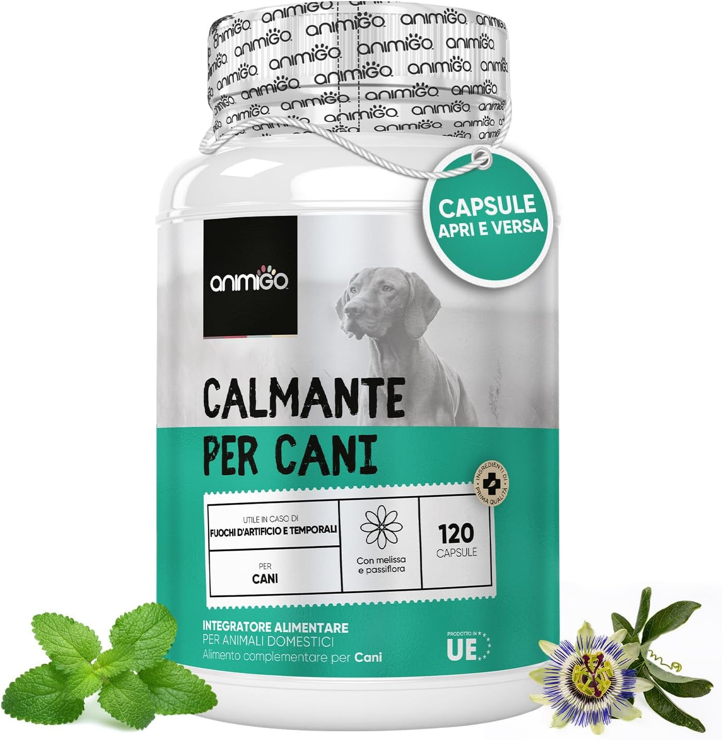 Relax Cani 120 Capsule Ashwagandha Melissa Passiflora B1 Anti-Ansia