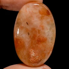 100% Natural Sunstone Oval Shape Cabochon Gemstone 53.5 Ct. 36X23X6 mm X-25326