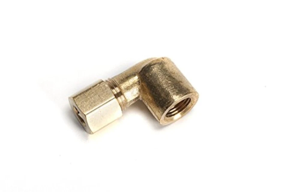 Brass Compression Fitting Elbow, 25 Pack, 1/4" x 1/8" NPT - Image 2 of 2