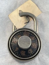 Vintage Working Dudley Combination Pad Lock Chicago IL With Combination #3