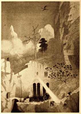 Sidney Sime The Edge of the World 1912 Etching British Symbolist Fantasy Print