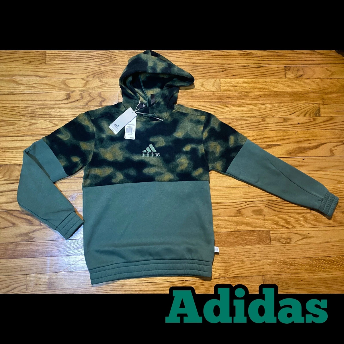 Adidas Polar Fleece Nature All Over Print Pullover Hoodie Men\'s Sz S New  @920 | eBay