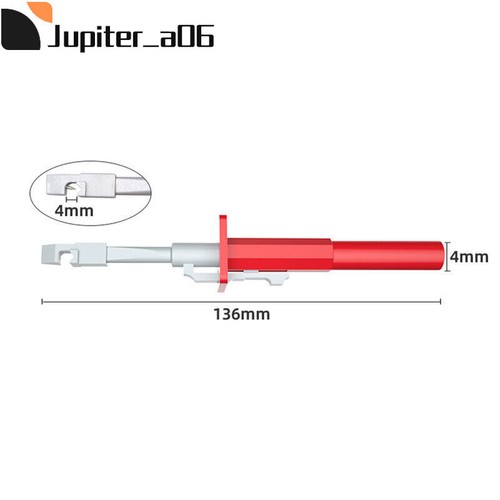 2PCS Safety Insulated Test Hook Clip Bulit-in Spring Sharp Piercing Probes Tool - Picture 5 of 6