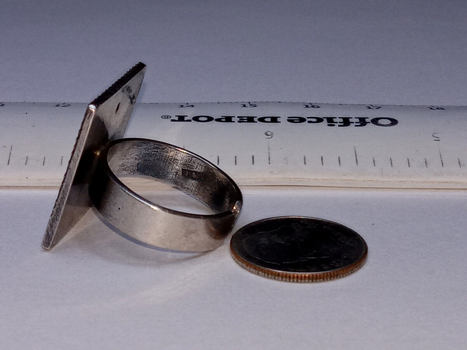 MIDDLE EASTERN STYLE 925 SQUARE FACE RING SIZE 7.… - image 3