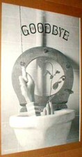 GOODBYE FLUSH THE TOILET 1970's POSTER
