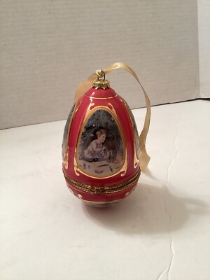 Mr. Christmas Musical Porcelain Ornament Egg O Little Town Of Bethlehem WORKS