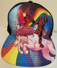 Marvel Studios Deadpool Rainbow Unicorn Snapback Adjustable Hat Cap