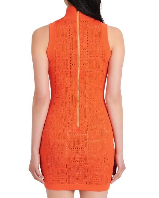 BALMAIN Monogram Mesh BodyCon Mini Dress 2,095 24” … Gem