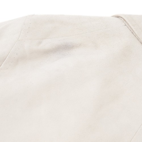 Isaia Light Beige Soft Lamb Suede Leather Blazer Jacket M (Eu 50) NWT Imperfect - Picture 3 of 12