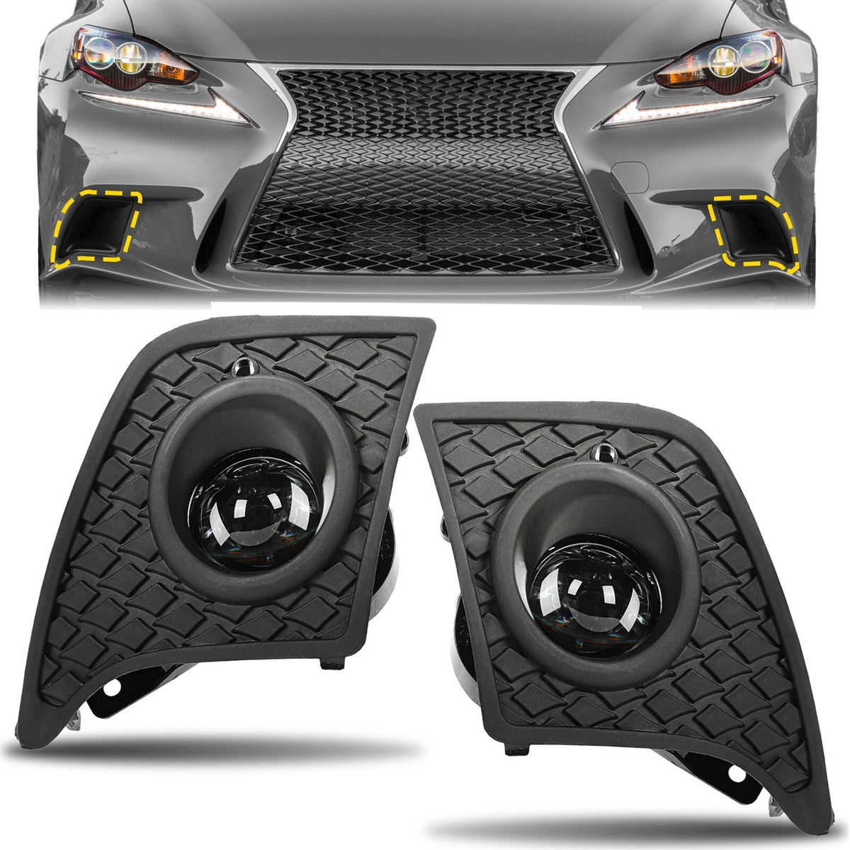 2014-2016 Lexus IS F-Sport Fog Lights Bumper Driving Lamp w