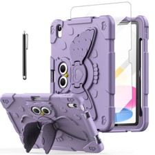 For iPad A16 11th 11" 10th 10.9" Case Heavy Duty Shockproof Rotating Stand Cover