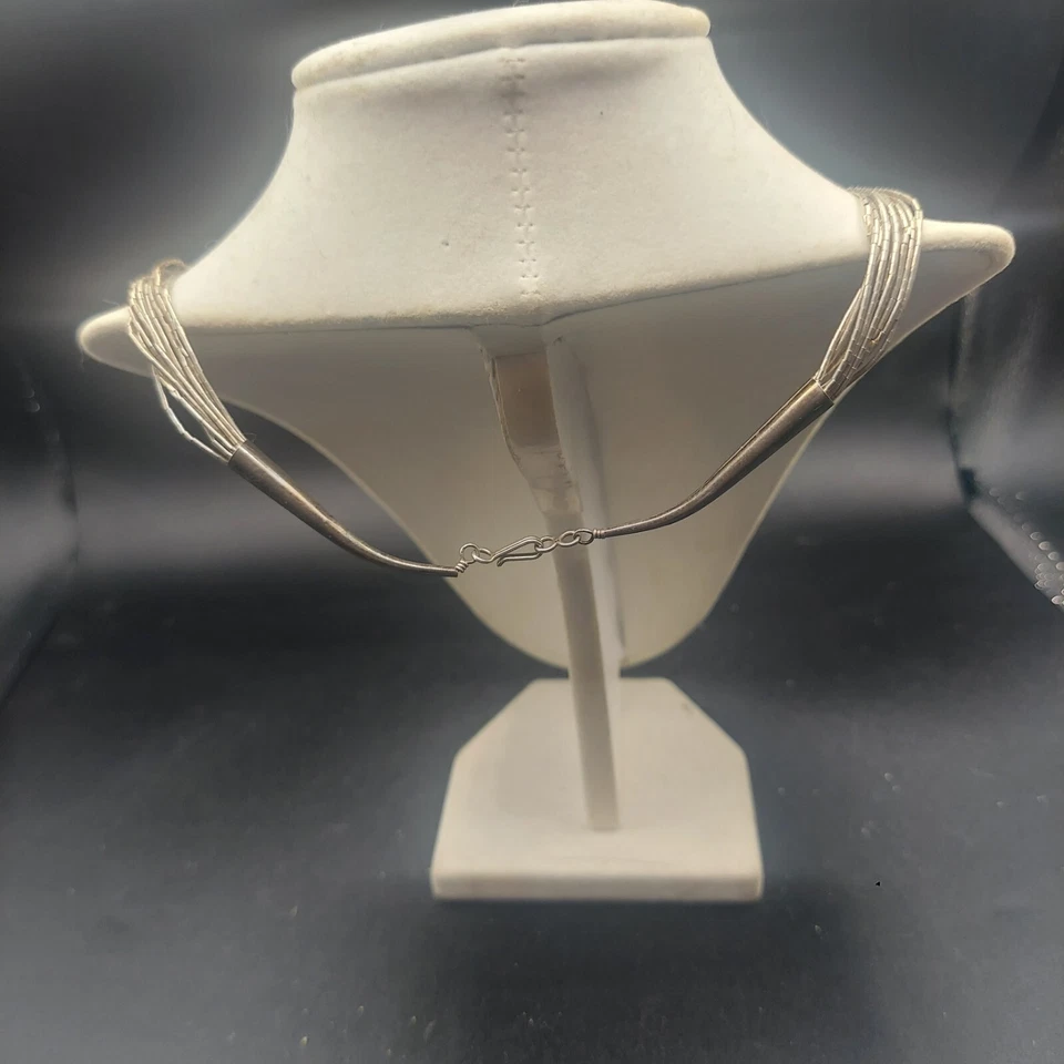 22英寸纯银项链带绿松石口音。 复古日出标记 — 第 2/4 张图片